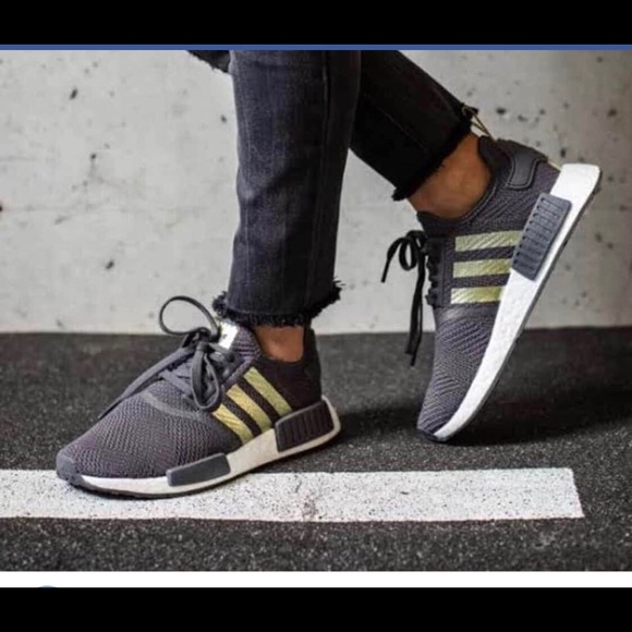 ADIDAS NMD R1 gray and gold - Picture 3 of 13